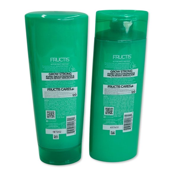 GARNIER Fructis Grow Strong Ceramide Apple Extract Shampoo & Conditioner Set New - Picture 2 of 5